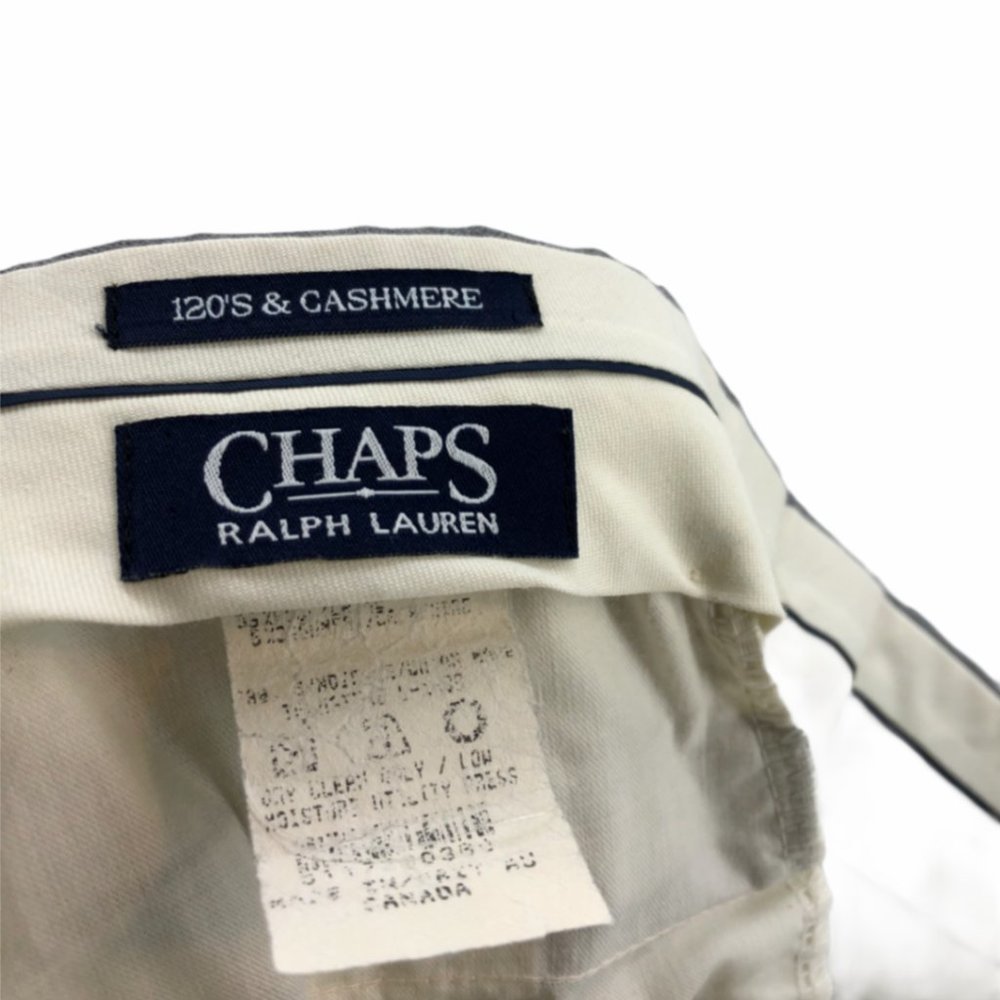 Chaps Mens Gray Cashmere Dress Pants Size 32X32 - Picture 7 of 8